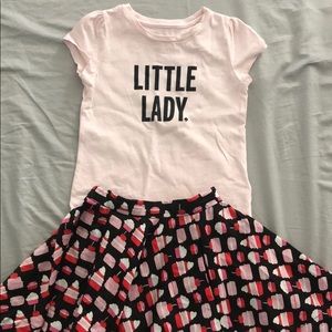 Kate Spade girl size 4 skirt and shirt